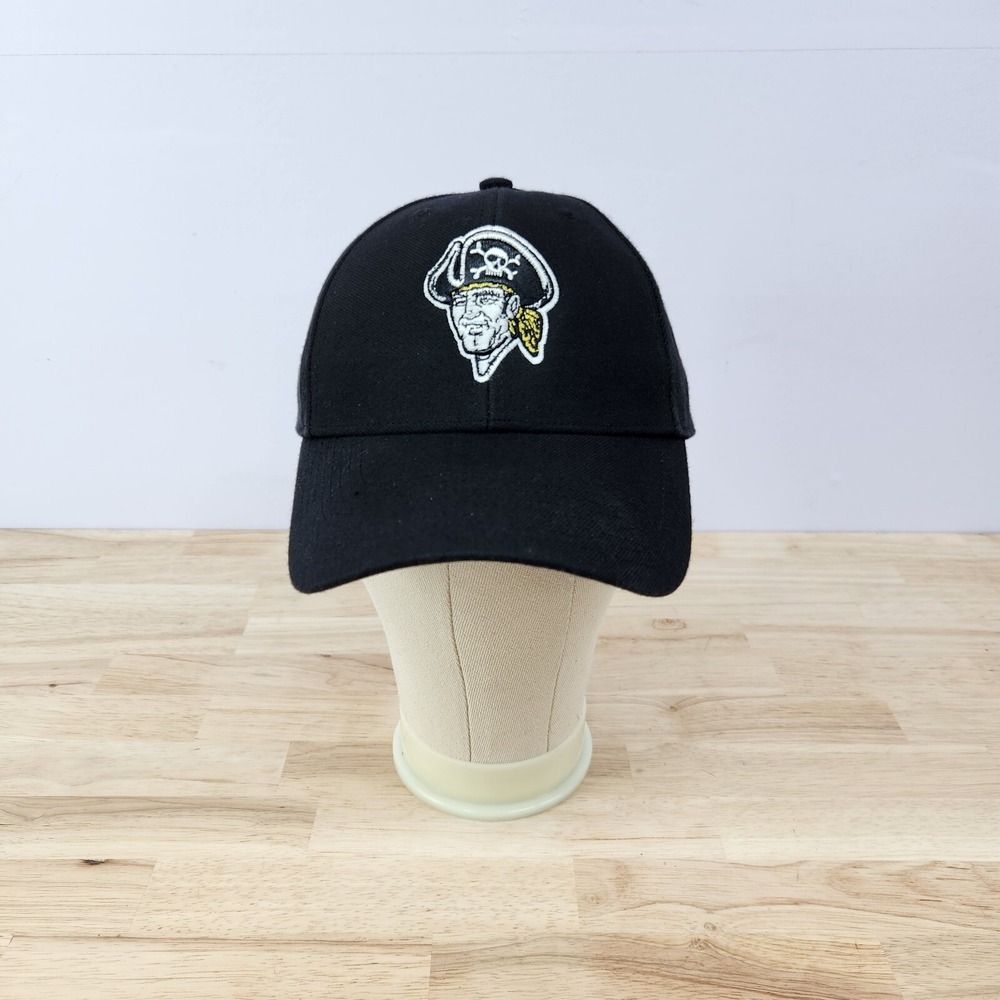 Pittsburgh Pirates '47 Twins Retro Logo Strapback Hat Cap Black